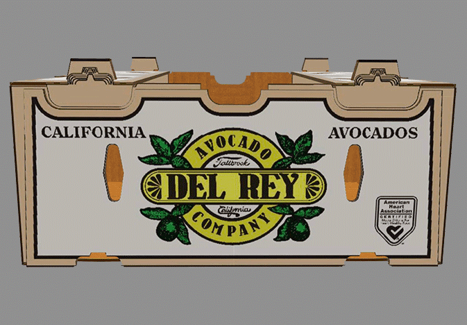 AHA Heart-Check logo on Del Rey Avocado packaging